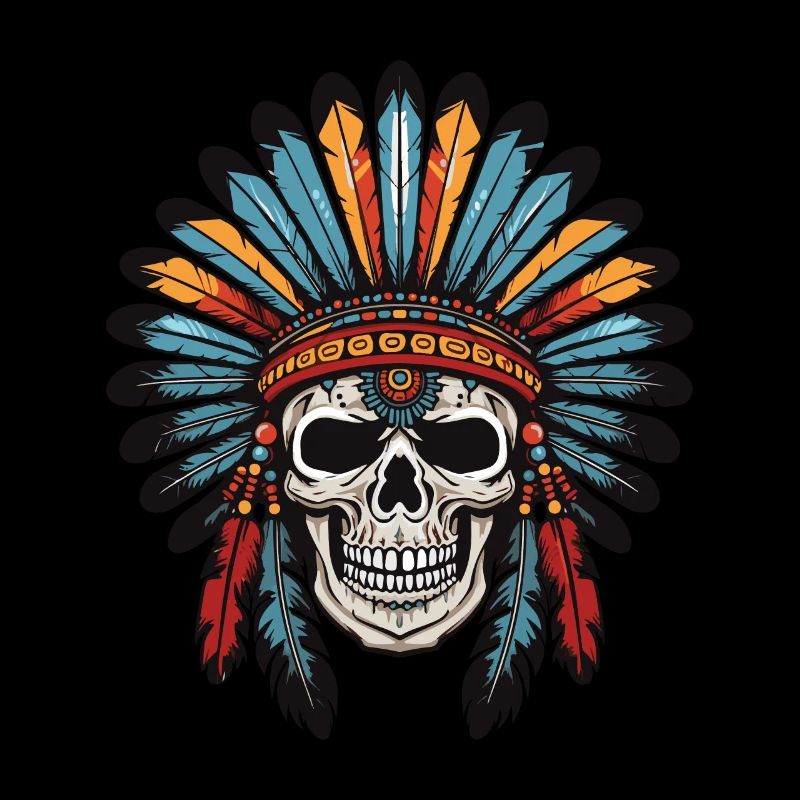 Apache Indianer Totenkopf