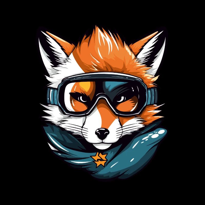 Fuchs Snowboard Ski Brille Comic