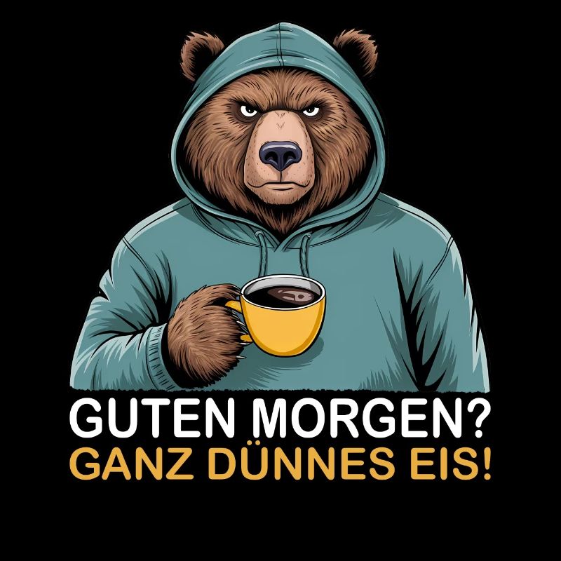 Good Morning Very Thin Grizzly Funny Bear