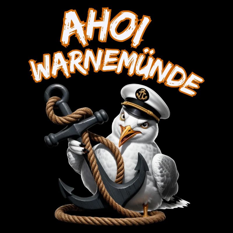 Ahoy Warnemünde ! Drôle de mouette avec ancre