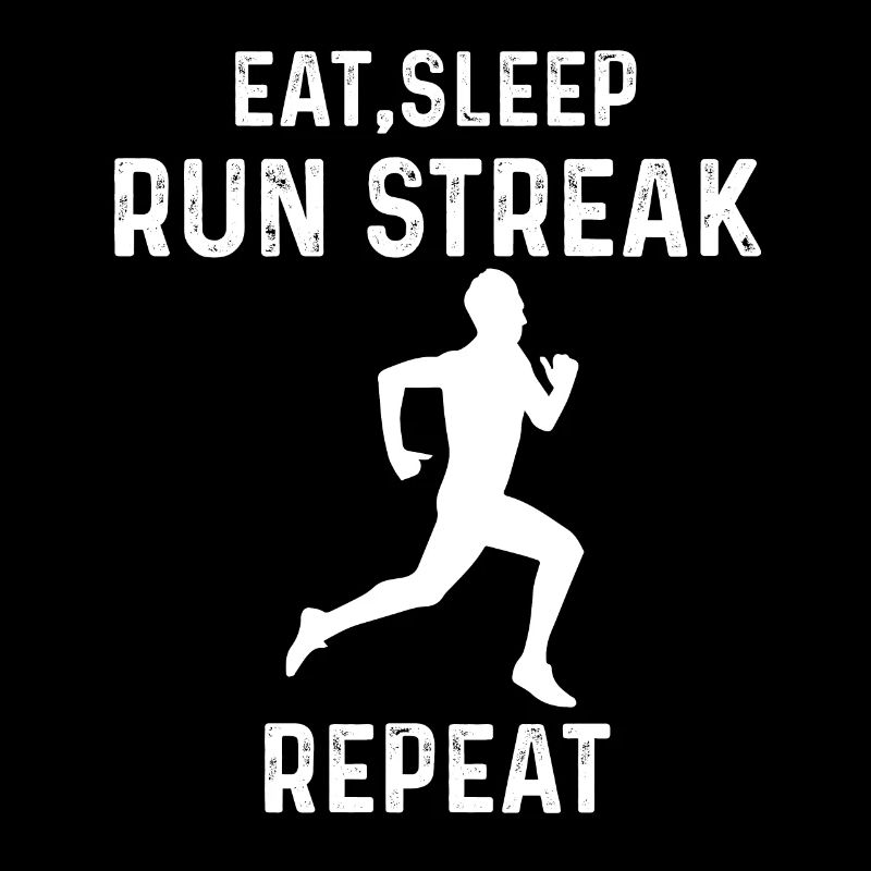Eat Sleep Run Streak Repeat Funny Runner