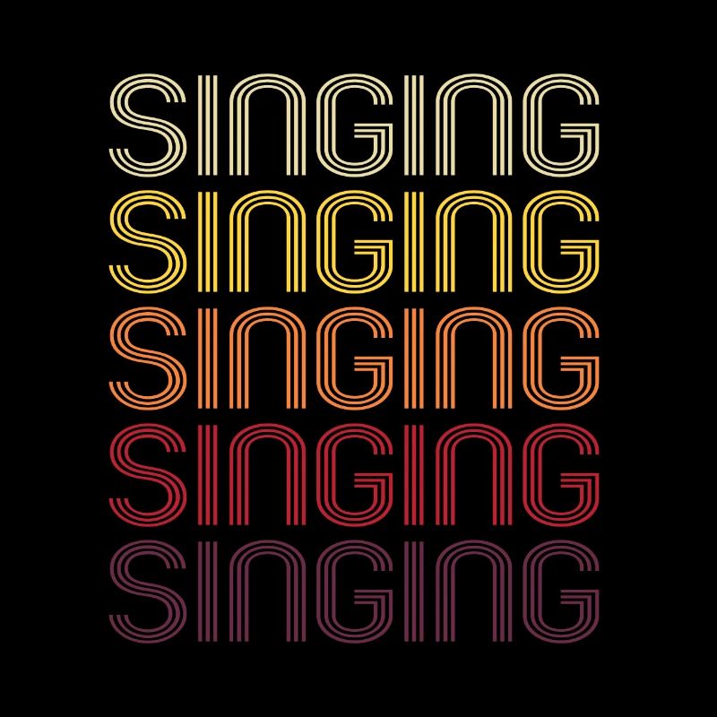 Singen Singing Retro Chor Musik Sänger Geschenk