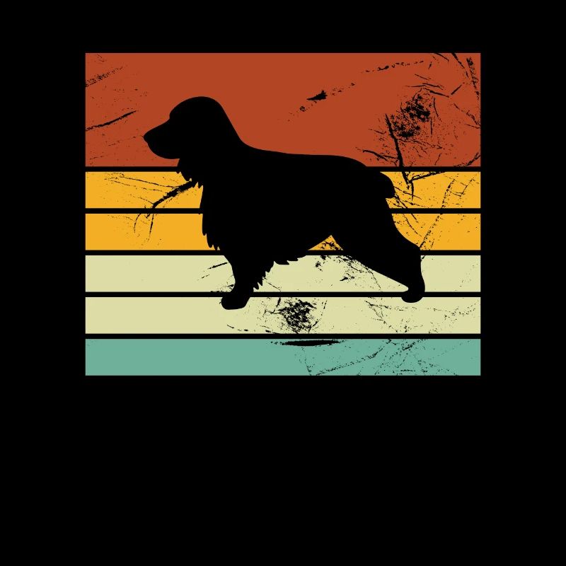 Cocker Spaniel Hund Hundeliebhaber Retro Geschenk