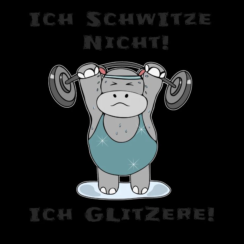 Ich schwitze nicht ich glitzere Dickes Nilpferd