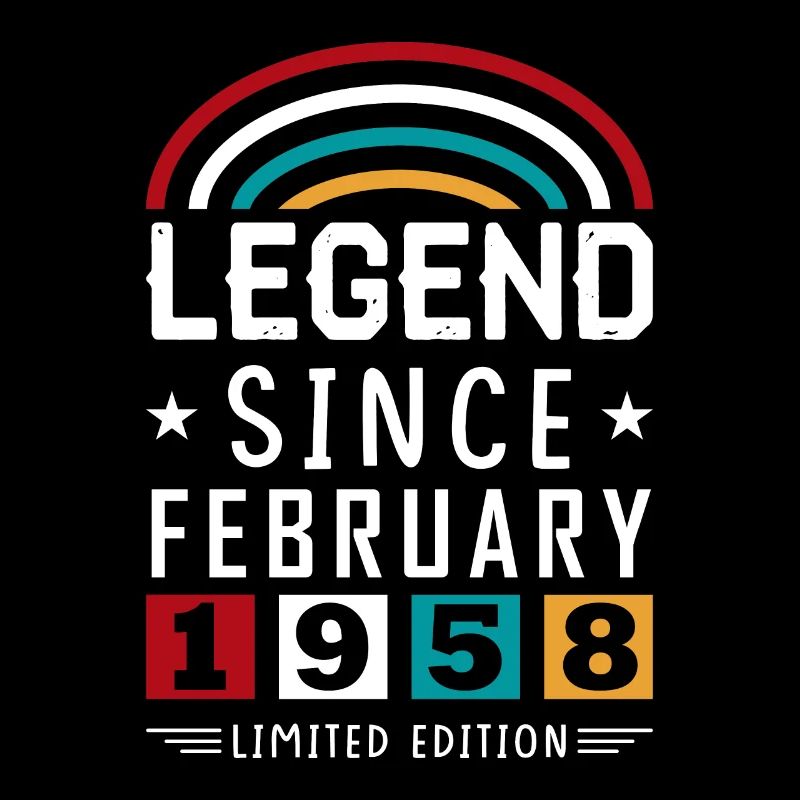 1958 Legend Since Geburtstag Geschenk Februar