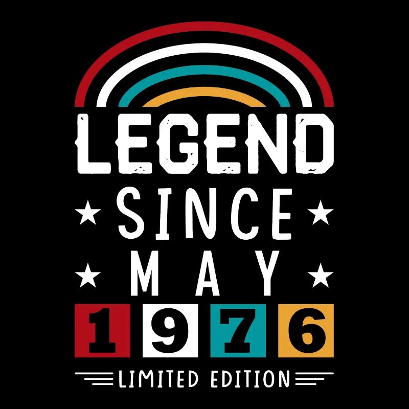 1976 Legend Since Geburtstag Geschenk Mai
