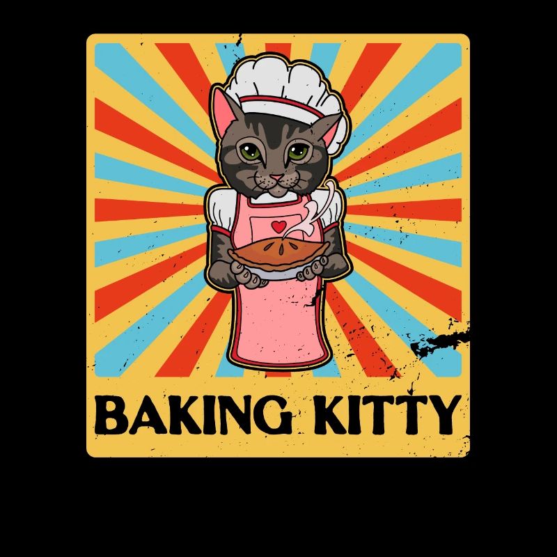 Cat Lovers Baking Rolls Baker Saying