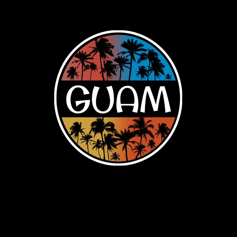 Guam Stylish Vacation Souvenir Palm Tree