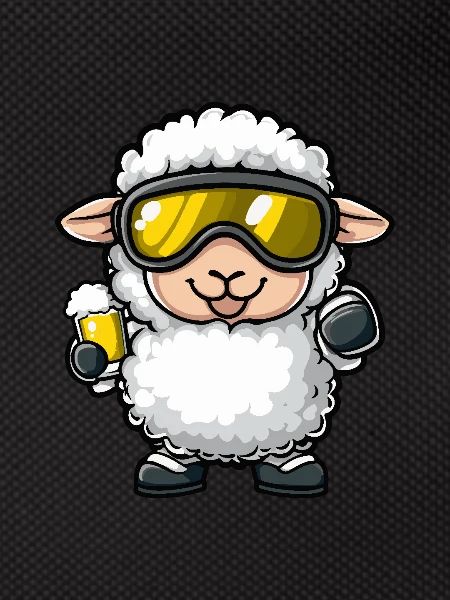 Sheep après-ski beer