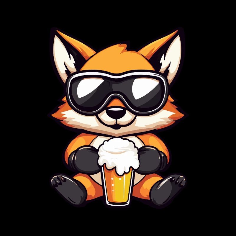 Fuchs Apres Ski Bier Comic