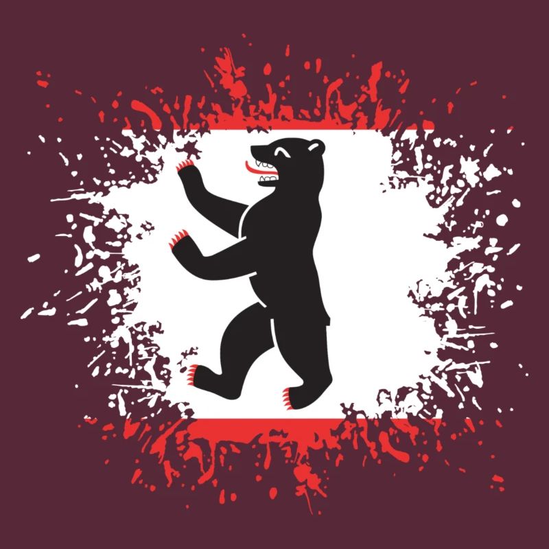 Drapeau, berlin, blot blot éclaboussures b