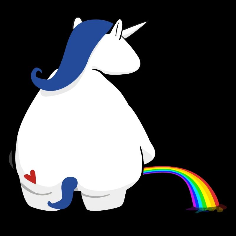 Regenbogen pinkelndes Einhorn
