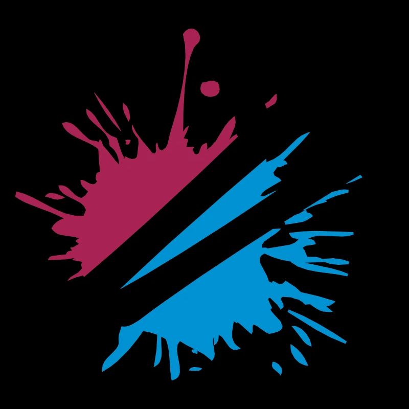 bunt klecks ski spritzer farbe graffiti 2 bretter