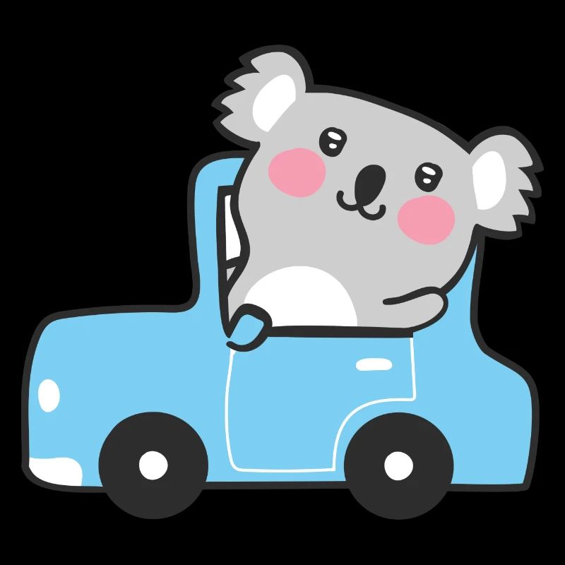 Koala with car
