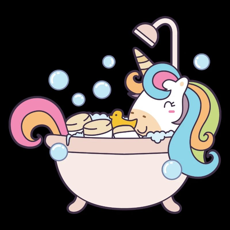 Licorne dans la baignoire
