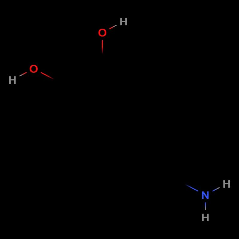 Dopaminmolekül - Farbige Strukturformel