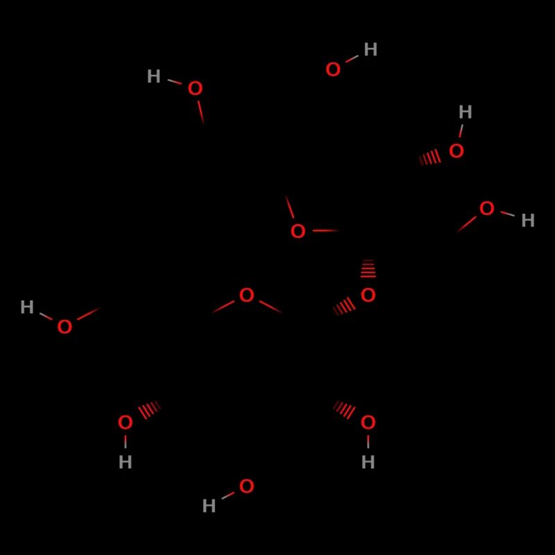Sugar Molecule - Colored Structural Formula