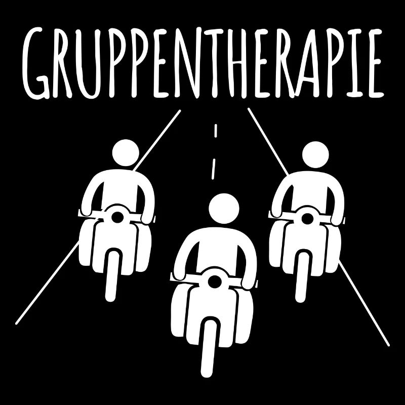 Gruppentherapie Motorradfahrer Spruch Motorrad
