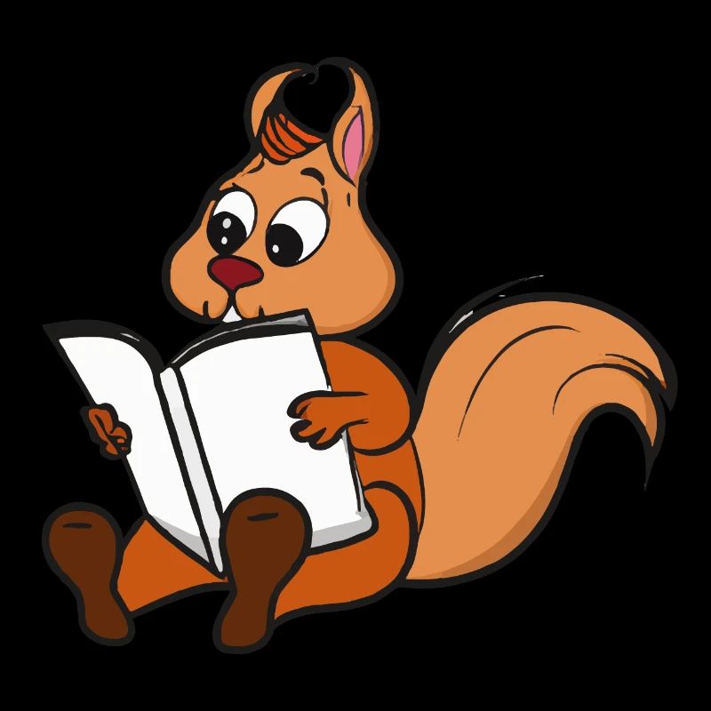 Eichhörnchen liest Buch Geschenkidee