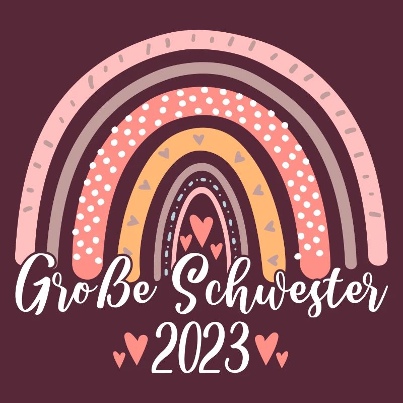 Große Schwester 2023 Boho Regenbogen Mädchen