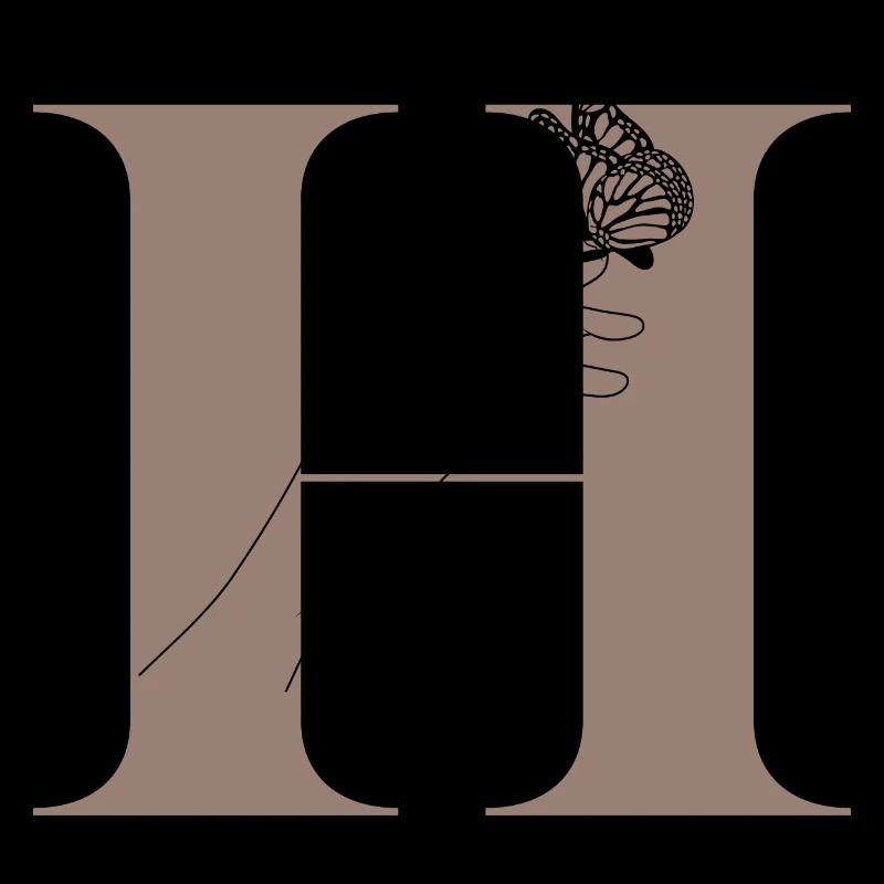 letter H Magic butterfly