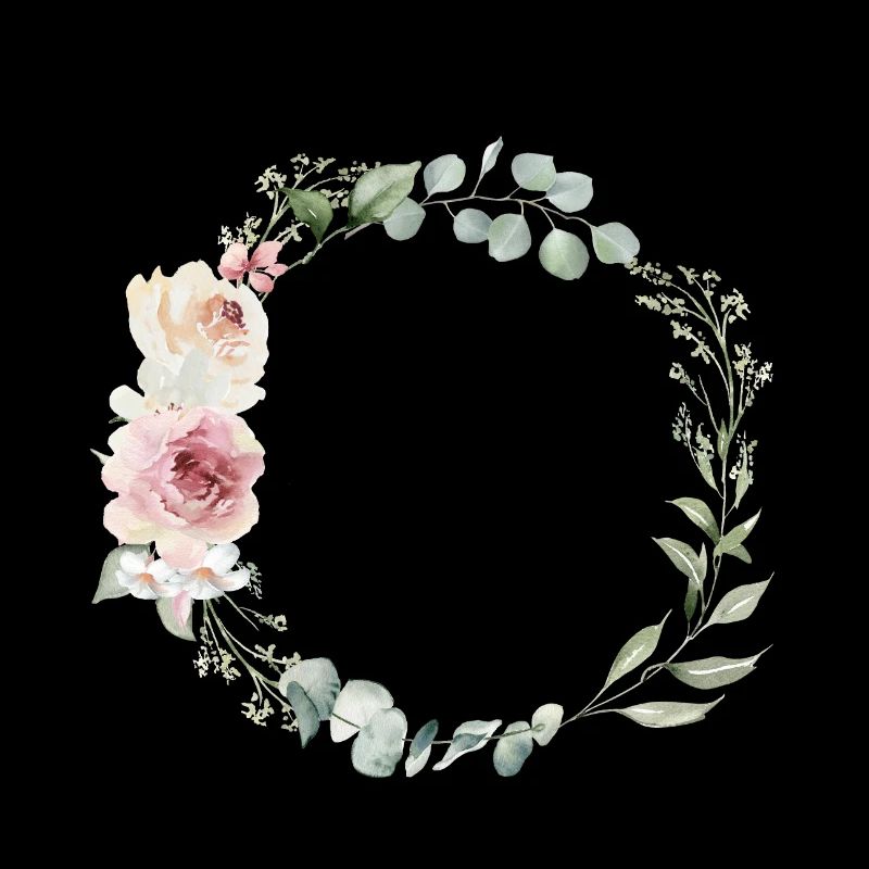 Eukalyptus, Pastell, Blumen, Boho-Kranz