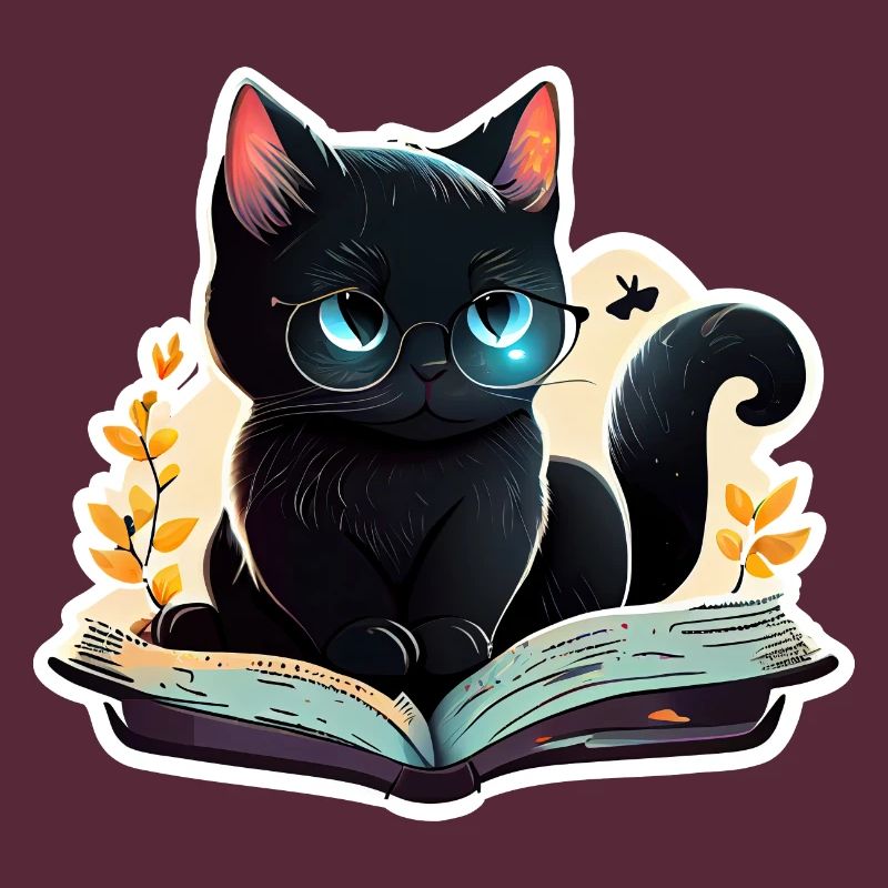 Chat noir mignon