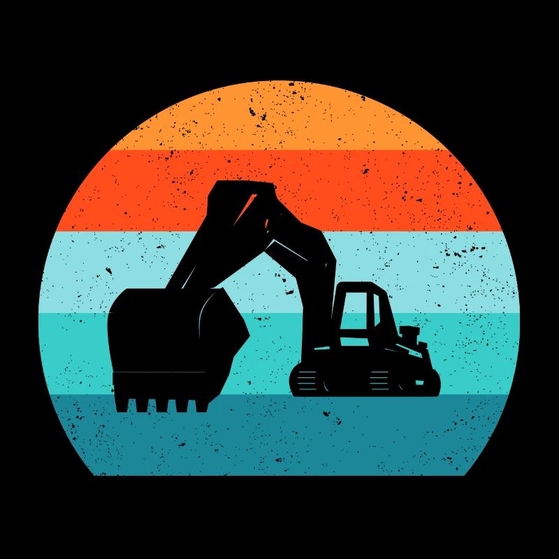 Bagger Baggerfahrer Baggerwagen