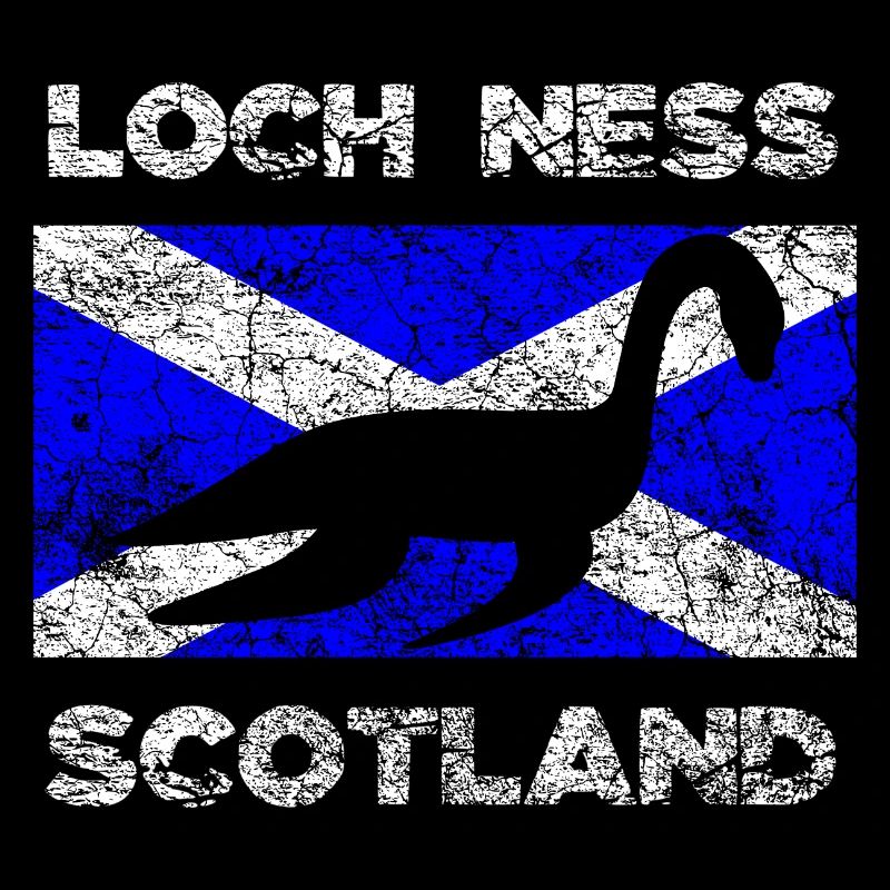 Distressed Scottish Nessie Saltire Flag