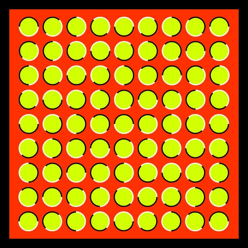 optical illusion - moving circles