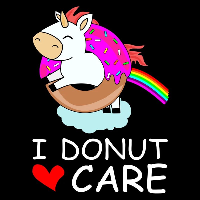 I donut care einhorn regenbogen niedlich süß Herz