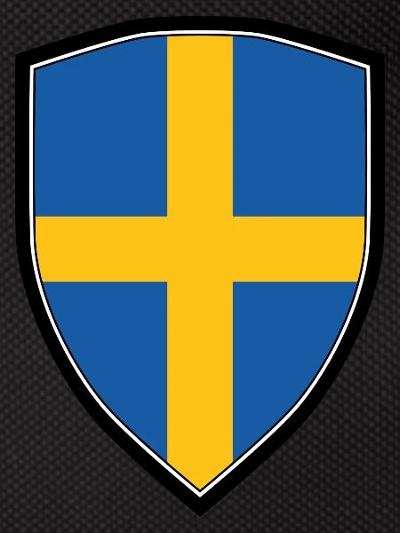 SWEDEN FLAG SHIELD