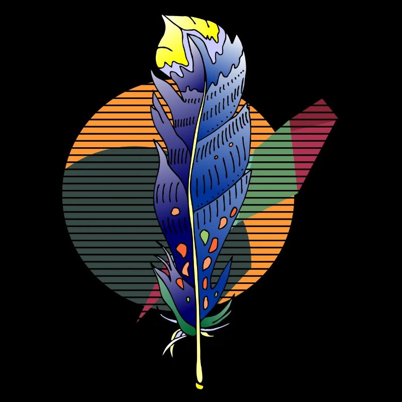 Plume colorée
