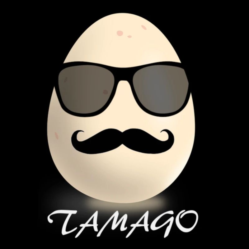 Tamago - Egg with sunglasses and mustache