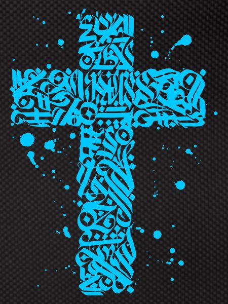 blue cross graffiti