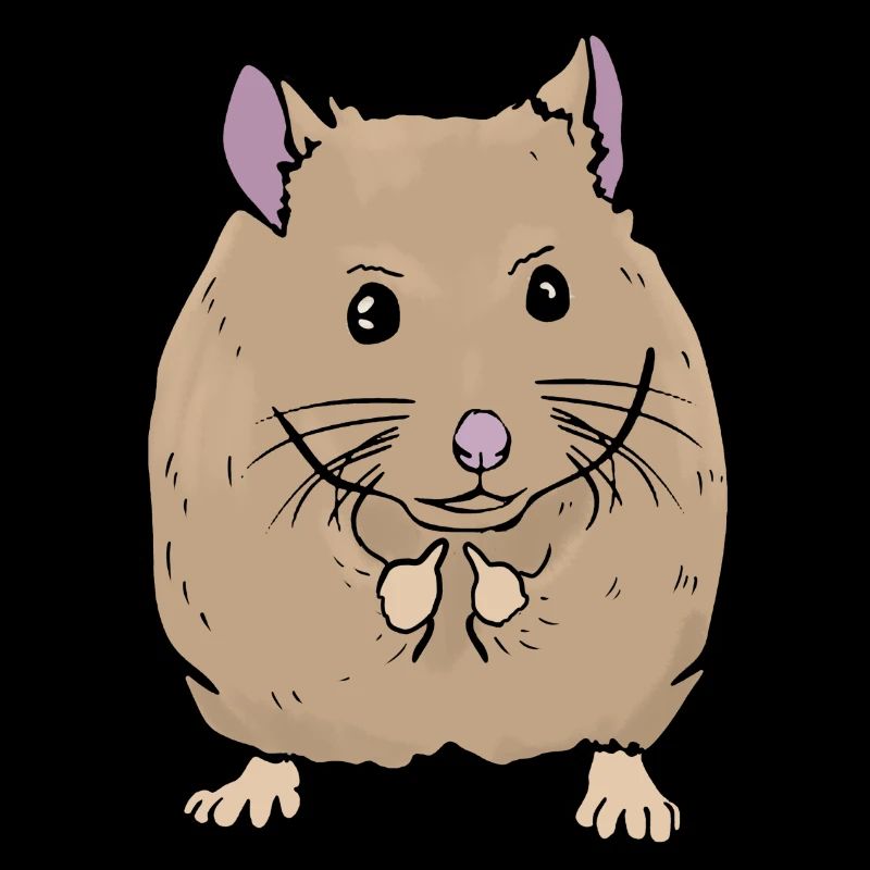 Sweet mouse shows middle finger funny gift