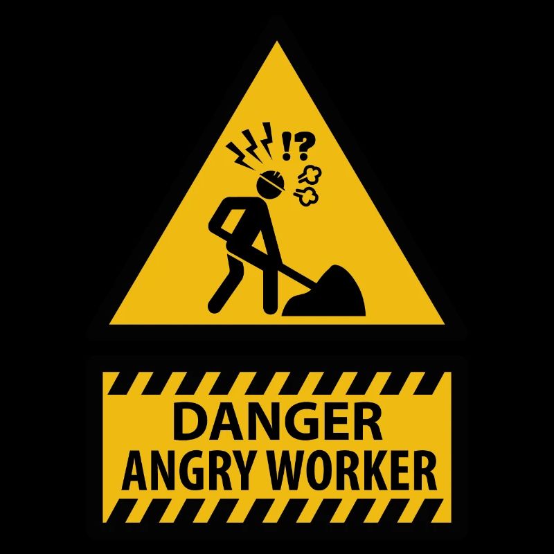 Wütender Arbeiter