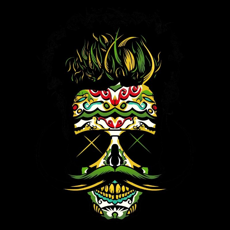 Skull Mexican hipster Mexican