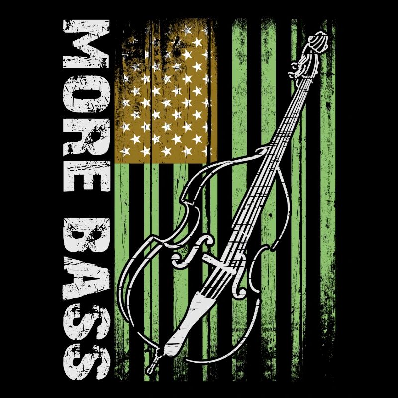 Plus de contrebasse basse avec drapeau américain