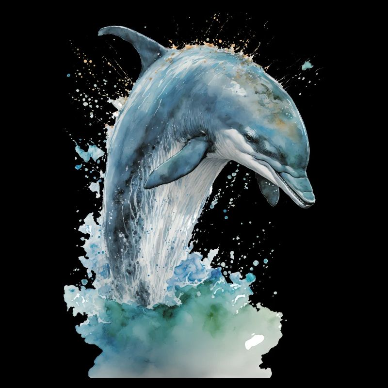 Aquarelle de dauphin Aquarelle