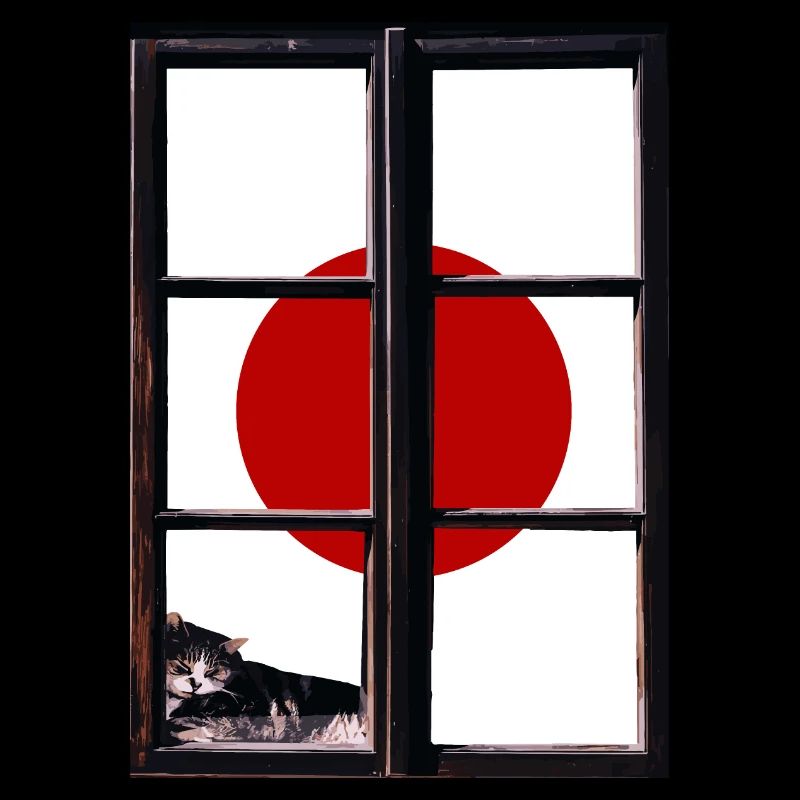 Drapeau du Japon utilisé Look Nihon drapeau japonais