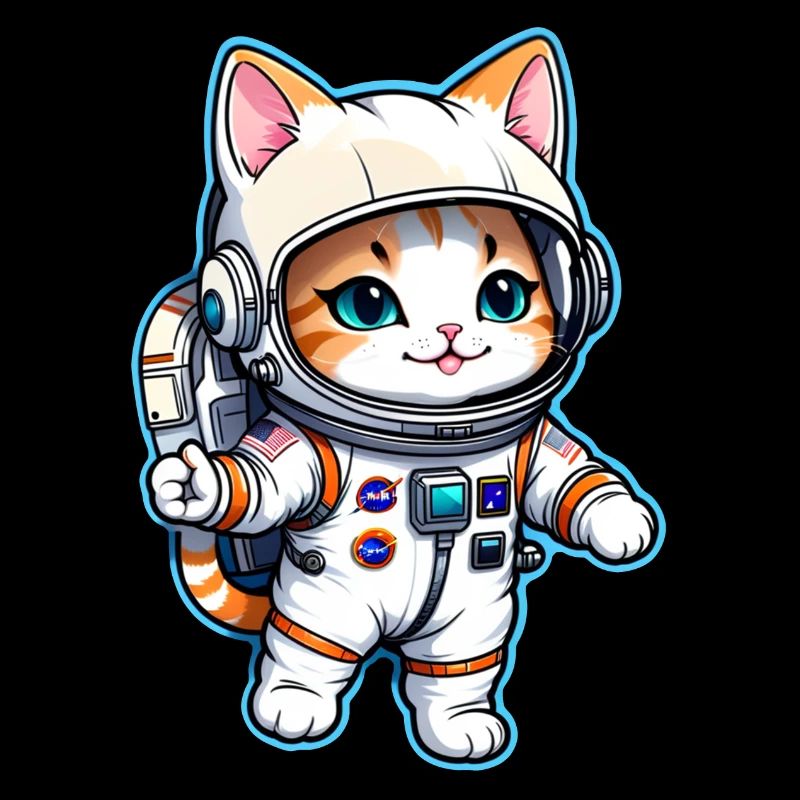 Astronaut Katze - Weltraum