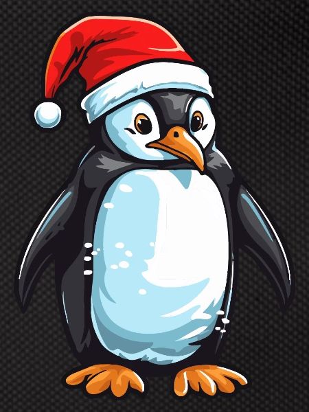 Penguin Christmas Animal Head