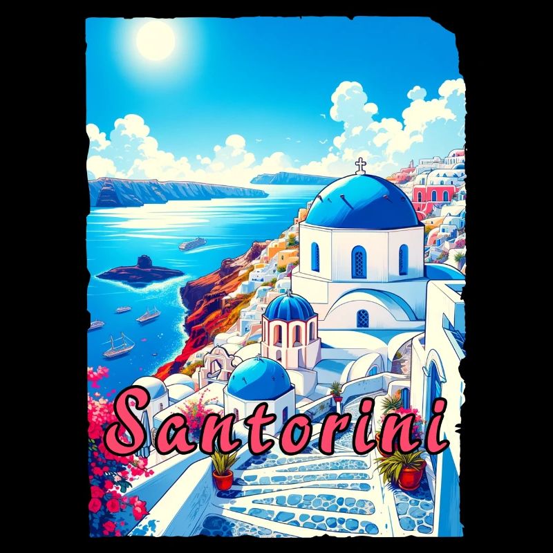 Grèce, souvenirs, vacances, Santorin