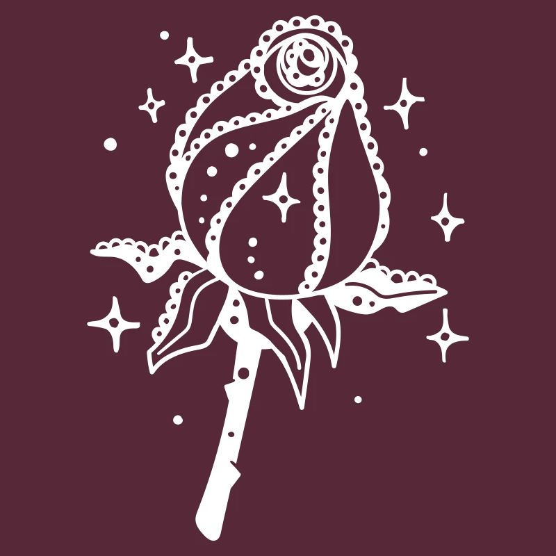 Weiße Rose mit Sternenglanz