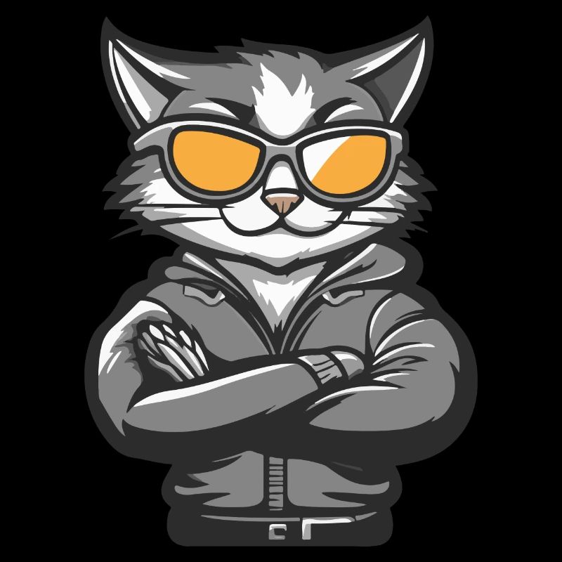 Chat Bande Dessinée Cool