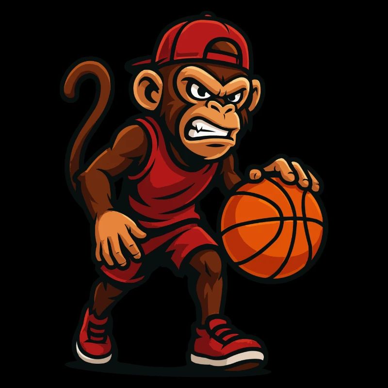Singe Comique Basket-ball