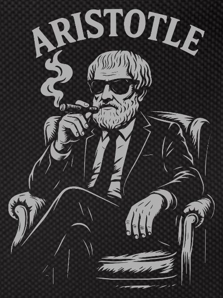 Aristotle Smoking Philosopher Portrait