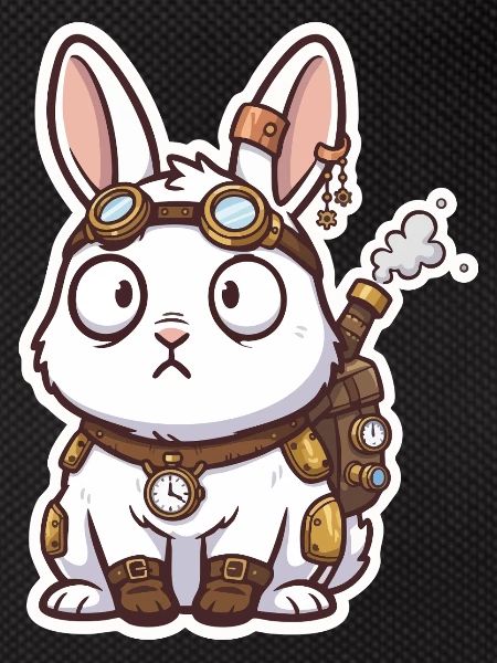 Steampunk Bunny Messenger Backpack Steam