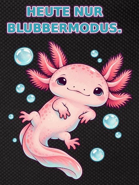 Axolotl im Blubbermodus